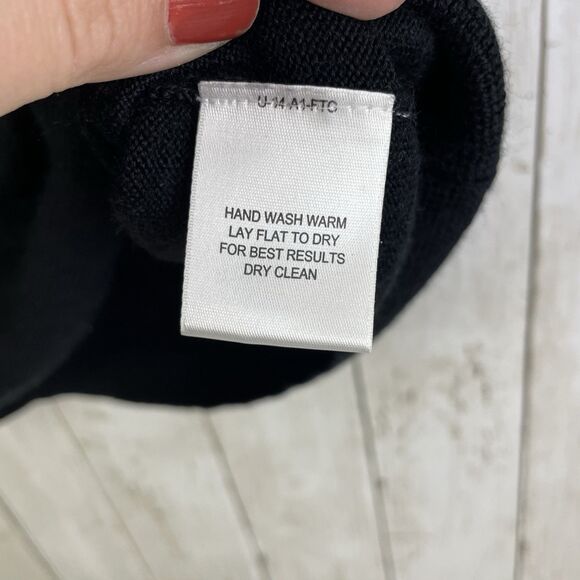 LINEA UOMO Sweater Sz 2X Wool Blend Mock Neck Long Sleeve Pullover Black - Picture 5 of 8